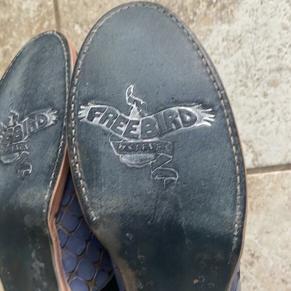 Freebird Malena Leather Oxford Mule Navy Multi - Picture 8 of 16